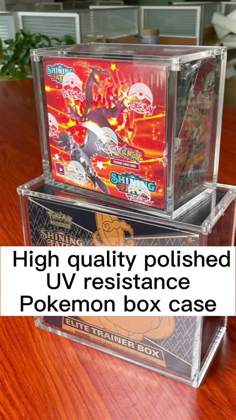 Ray Yi Custom Clear Pokemon Etb Acrylic Case Magnetic Lid Acrylic