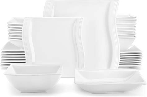 Amazon Malacasa Dinnerware Sets For Piece Ivory White