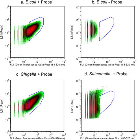 Flow Cytometry Density Plot Of Pure Cultures Hybridized With Es