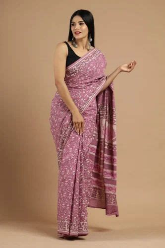 Hand Block Printed Cotton Mal Mal Saree 6 M At Rs 700 Piece In Jaipur