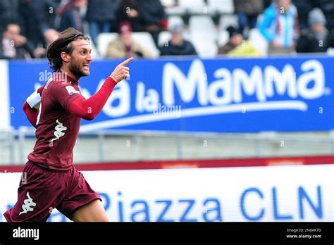 Torino Rolando Bianchi Celebrates After He Scored During A Serie A