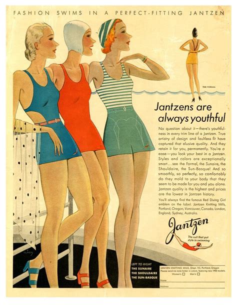 Jantzen 1932 Vintage Swimwear Vintage Bathing Suits Vintage Swimsuits