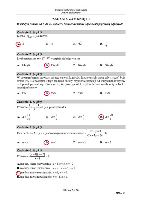 Matura Matematyka Poziom Podstawowy Rmf