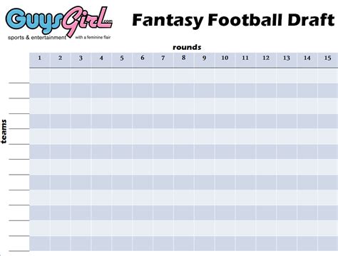 Fantasy Football Draft Board: Print A Version At Home