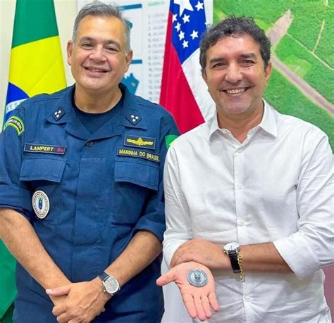 Mário Abrahim Recebe A Visita Do Vice Almirante Lampert Do 9º Distrito