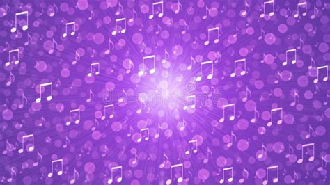 Abstract Music Notes Blast in Blurry Grungy Dark Purple Background ...