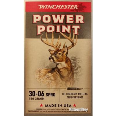 Cartouches WINCHESTER 30 06 SPRG POWER POINT 150 GR X20 Balles