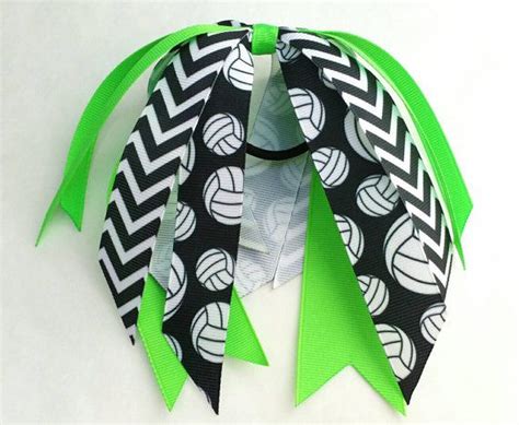 Custom Volleyball Bow Volleyball Team Bows Ponytail Ribbon Streamer