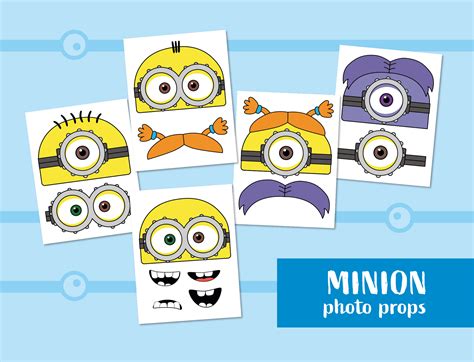 Minion Party Props, Masks, Minion Party Decorations, Minion Birthday, Kids Minion Party ...