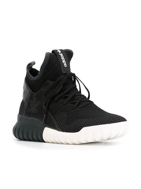 Adidas Tubular Primeknit Hi Top Sneakers In Black For Men Lyst