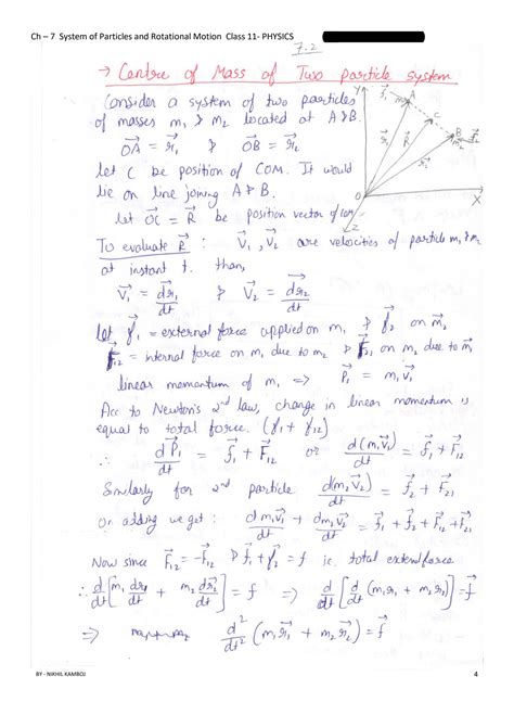 Solution System Of Particles And Rotational Motion Class Physics