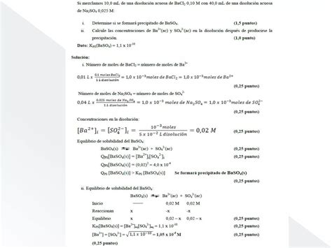 Solubilidad Conceptos Y Ejercicios Pau Resuletos Ppt