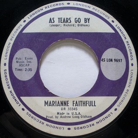 Marianne Faithfull – As Tears Go By (1964, Vinyl) - Discogs