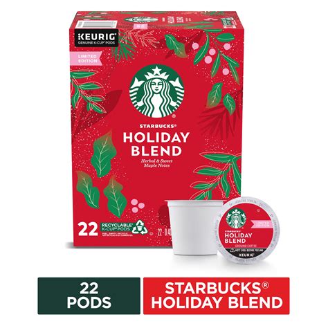 Starbucks Medium Roast K-Cup Coffee Pods — Starbucks Holiday Blend for ...