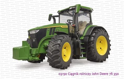 Zabawka 03150 BRUDER Ciągnik rolniczy John Deere 7R 350 zabawki