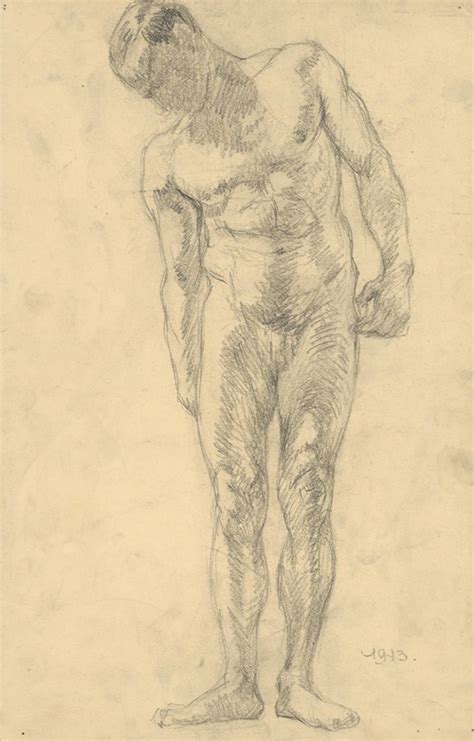 Study of Male Nude by Emil Alexay Olexák Artvee