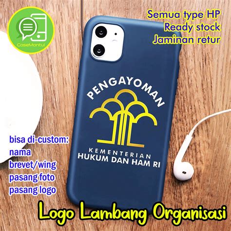 Jual Custom Case Handphone HP Desain Logo Lambang Kesatuan Organisasi