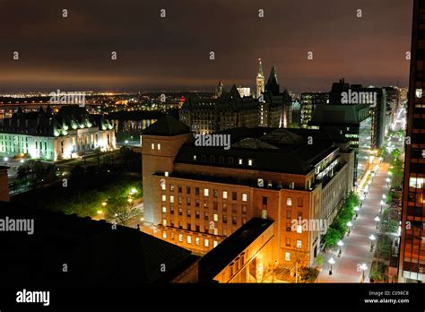 Ottawa The Capital Of Canada At Night Ontario Canada Stock Photo