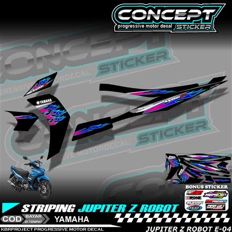 Jual JUPITER Z ROBOT 2003 STIKER STRIPING PREMIUM MOTOR PREMIUM KEREN