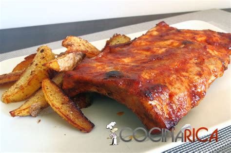 Costillas Barbacoa Con Patatas Caj N