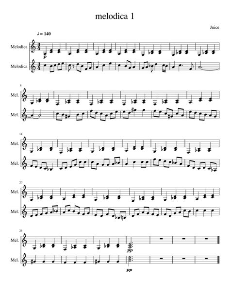 Melodica 1 Sheet Music For Melodica Woodwind Duet Download And Print In Pdf Or Midi Free