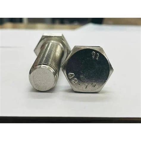 Silver Threaded Hex Bolt At Best Price In Ahmedabad Shree Steel