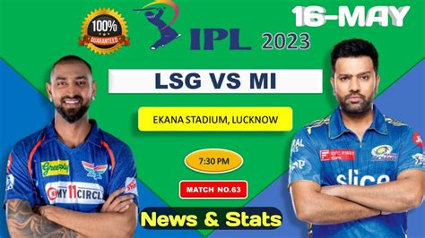 LKN VS MI DREAM11 PREDICTION LKN VS MI TATA IPL LUCKNOW VS MUMBAI