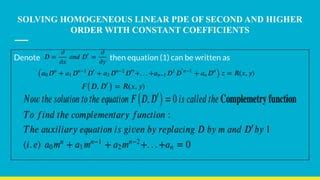 HOMOGENEOUS LINEAR PDE PPT