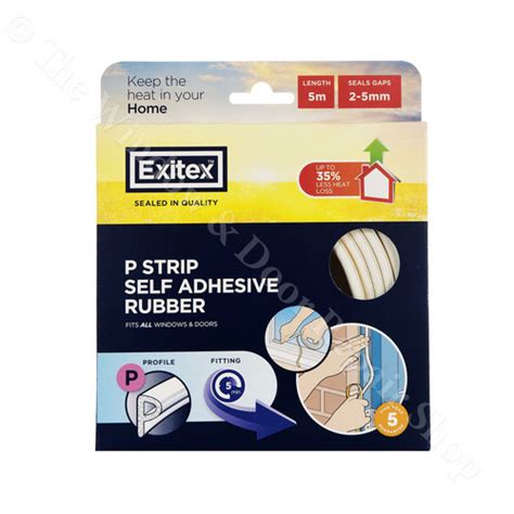 Exitex Self Adhesive Draught Excluder Rubber Door Window Seal P Profile Jcp Hardware