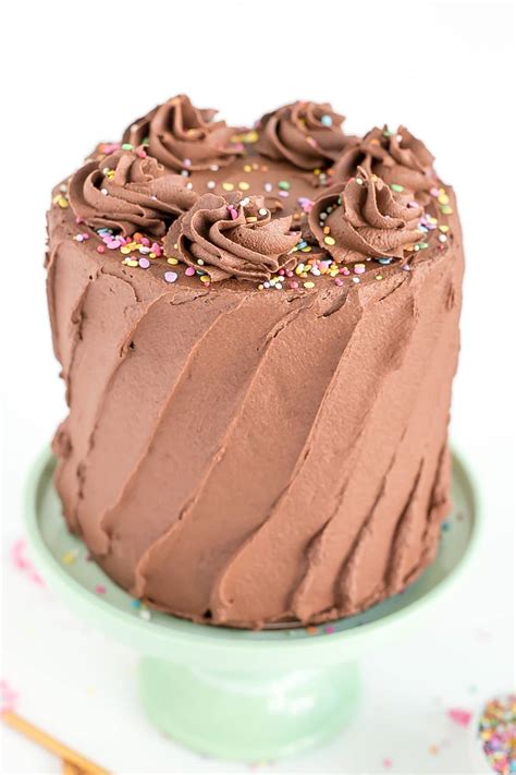 Chocolate Chip Cake With Whipped Chocolate Buttercream - Liv for Cake