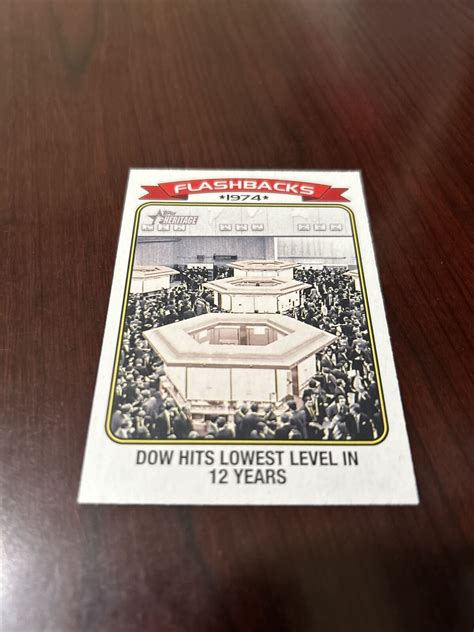 2023 Topps Heritage News Flashbacks NF 6 Dow Jones Mint Qty EBay