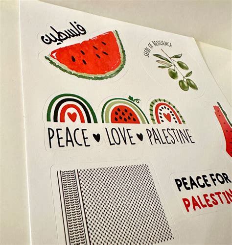 Palestine Stickers Peace For Palestine Stickers For Laptop Phone