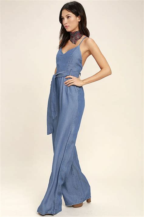 Cruise Blue Chambray Jumpsuit Chambray Jumpsuit Dressy Rompers And Jumpsuits Jumpsuits And