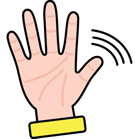 Hand Waving Which Can Easily Edit Or Modify Vector Art At Vecteezy