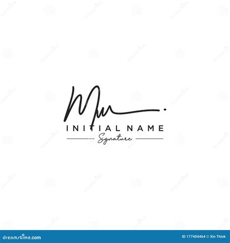 Letter Mw Signature Logo Template Vector Stock Vector Illustration Of