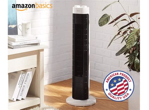 Amazon Basics Ventilador De Columna Port Til Oscilante Con