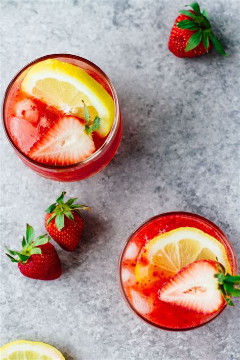 Sugar Free Strawberry Lemonade Spritzer Recipe Healthy Spring