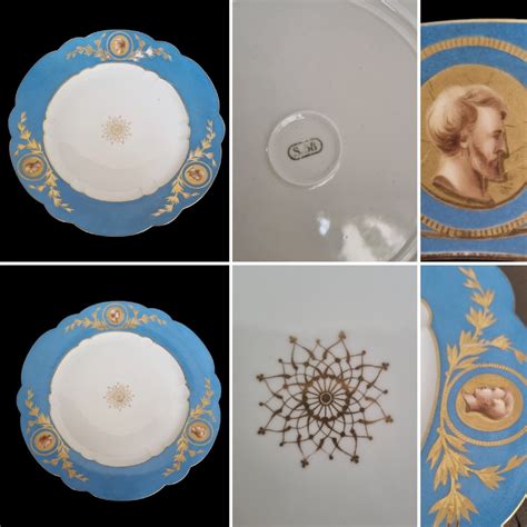 Proantic Paire D Assiettes En Porcelaine De Sevres Epoque Napoleon Ii