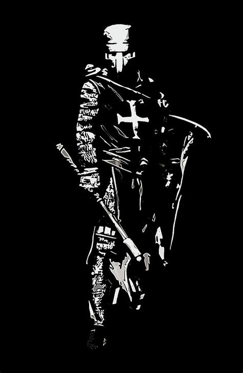 Crusader Knight Painting by AM FineArtPrints - Pixels