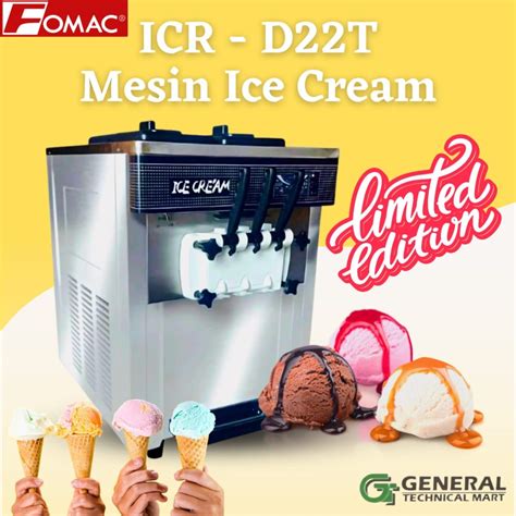 Jual Mesin Pembuat Es Krim 3Kran Tuas Soft Ice Cream ICR D22T FOMAC