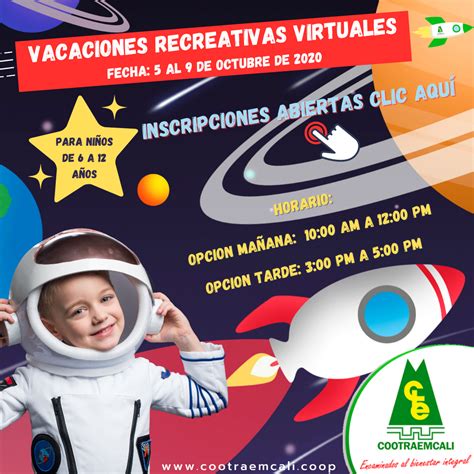 Pop Up Vacaciones Virtuales COOTRAEMCALI