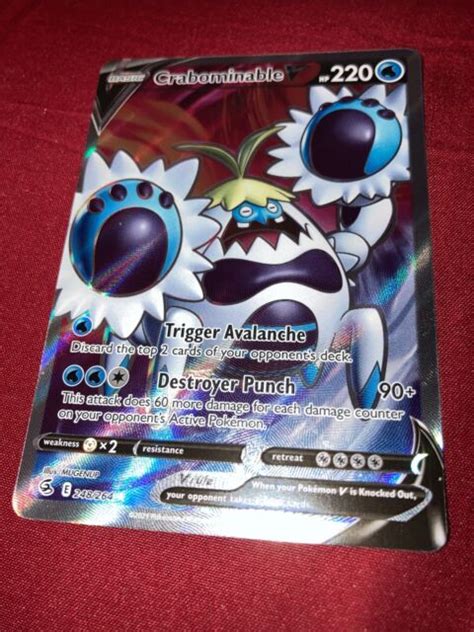 Pok Mon Tcg Crabominable V Fusion Strike Holo Full Art For Sale