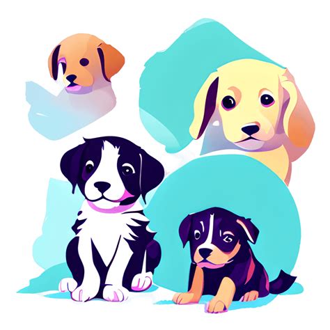 Puppies Digital Graphic Creative Fabrica