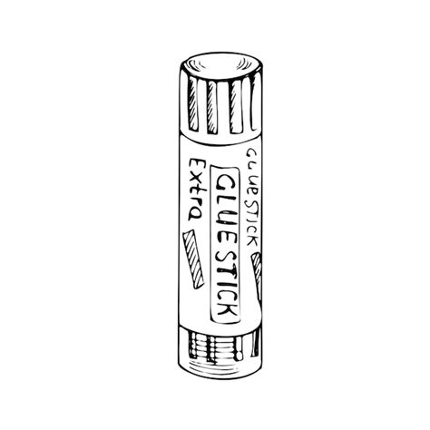 Premium Vector Detailed Hand Drawn Retro Style Sketch Of Glue Stick