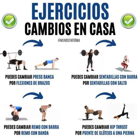 Nutricion Ejercicio Salud On Instagram Ejercicios Cambios En Casa