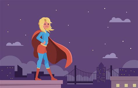 Superwoman Illustration 165391 Vector Art At Vecteezy