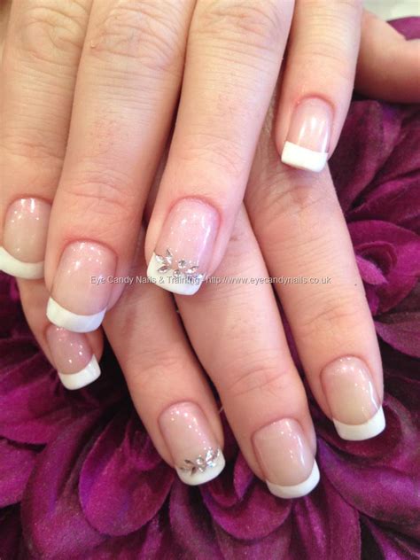 Eye Candy Nails And Training Acrylic Overlays With White French Polish