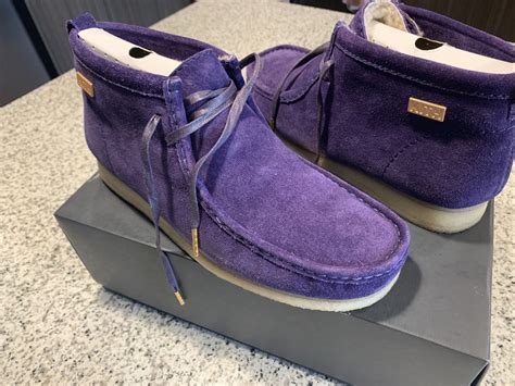 Clarks Kith Wallabee Boot Purple Mens Originals Ronn Gem