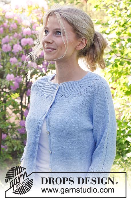 Lost in the Sky Cardigan DROPS 230 47 Bezpłatne wzory na druty od