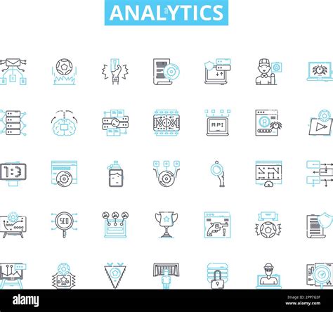 Conjunto De Iconos Lineales De An Lisis Datos M Tricas Perspectivas